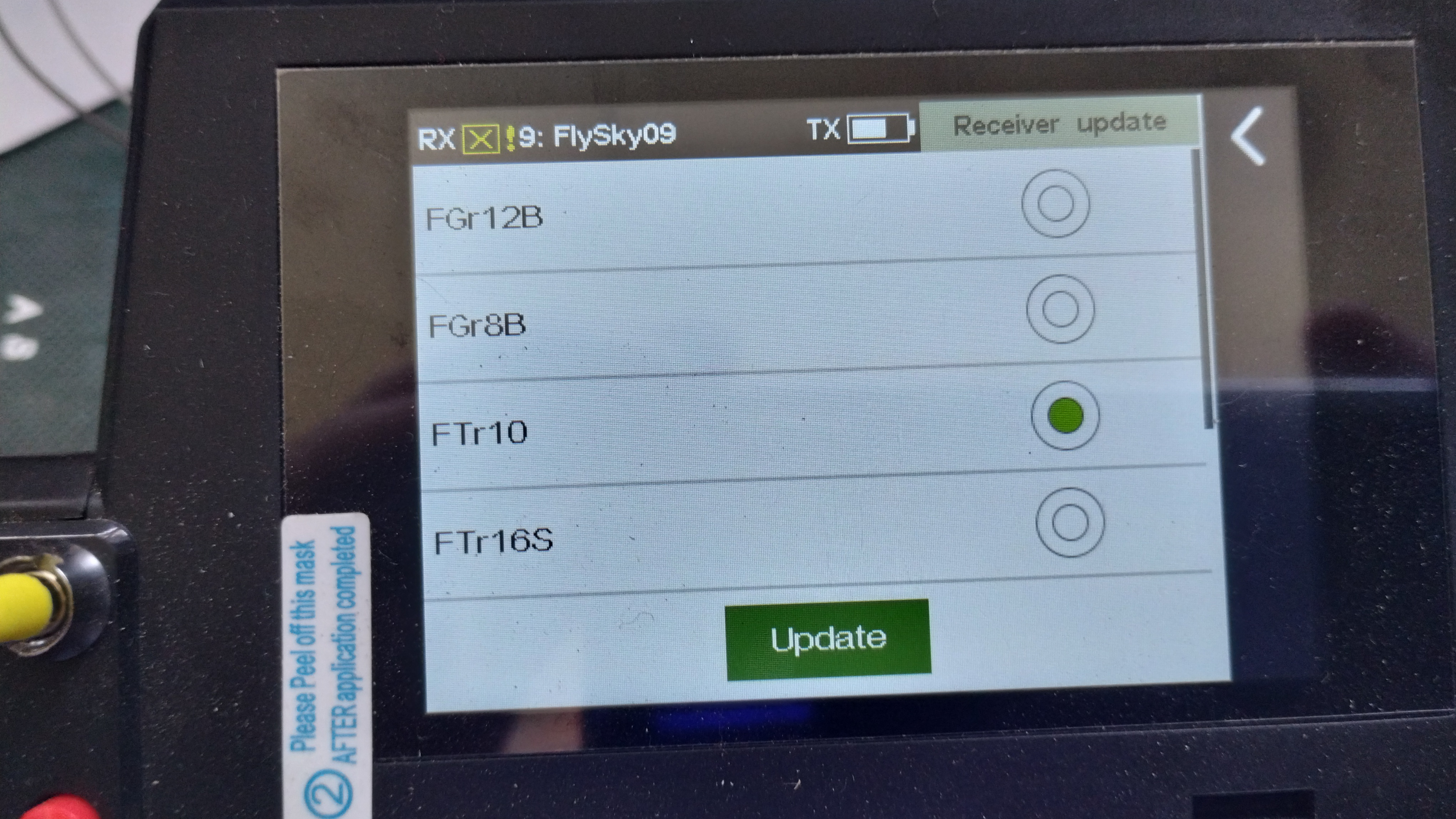 select receiver type